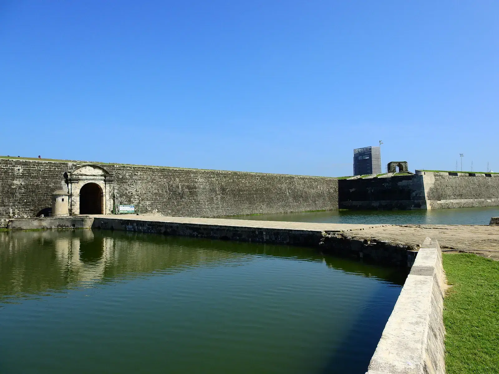 The Dutch-expanded ramparts of Jaffna Fort