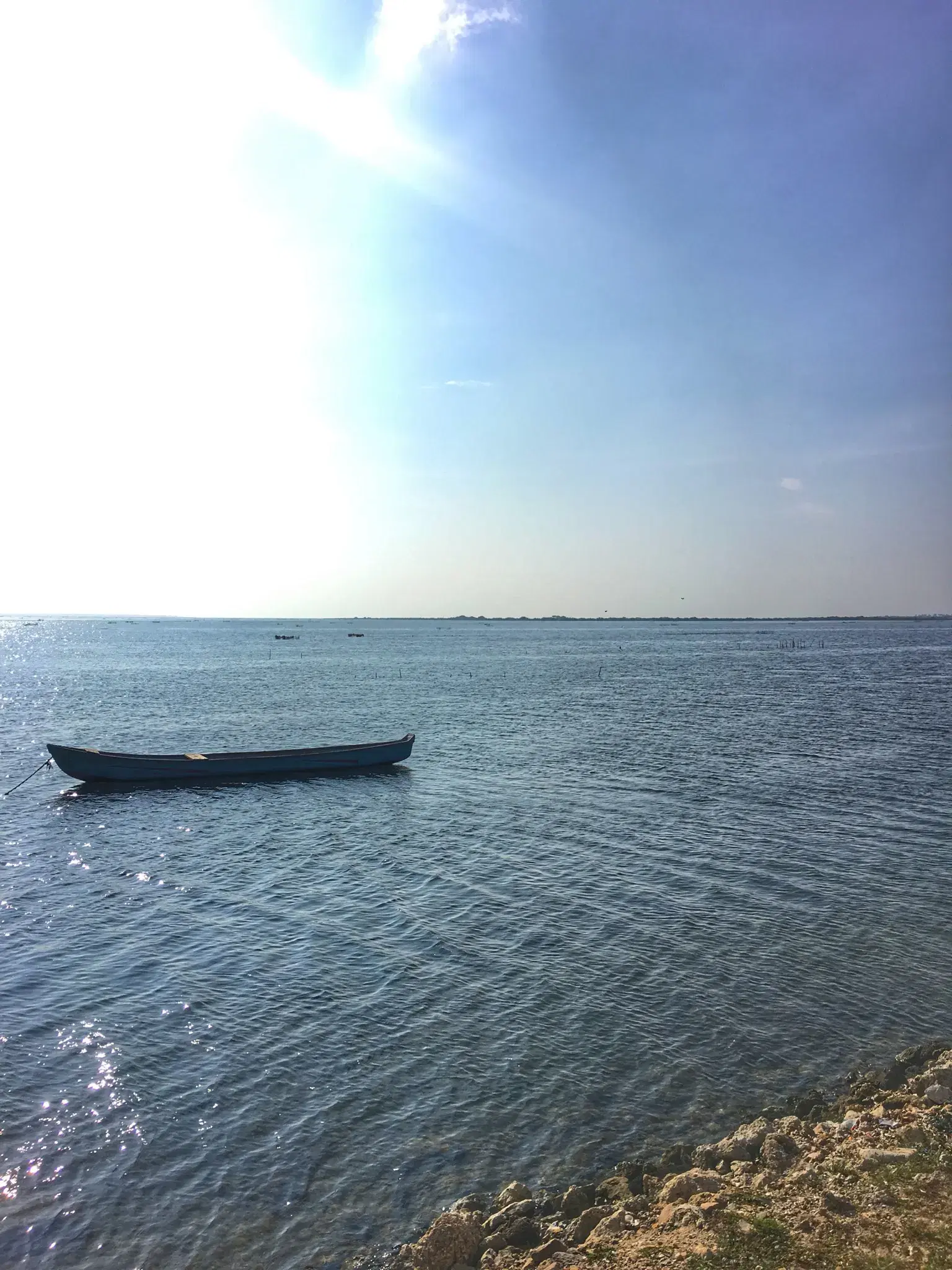 The lagoon waters surrounding the Jaffna peninsula