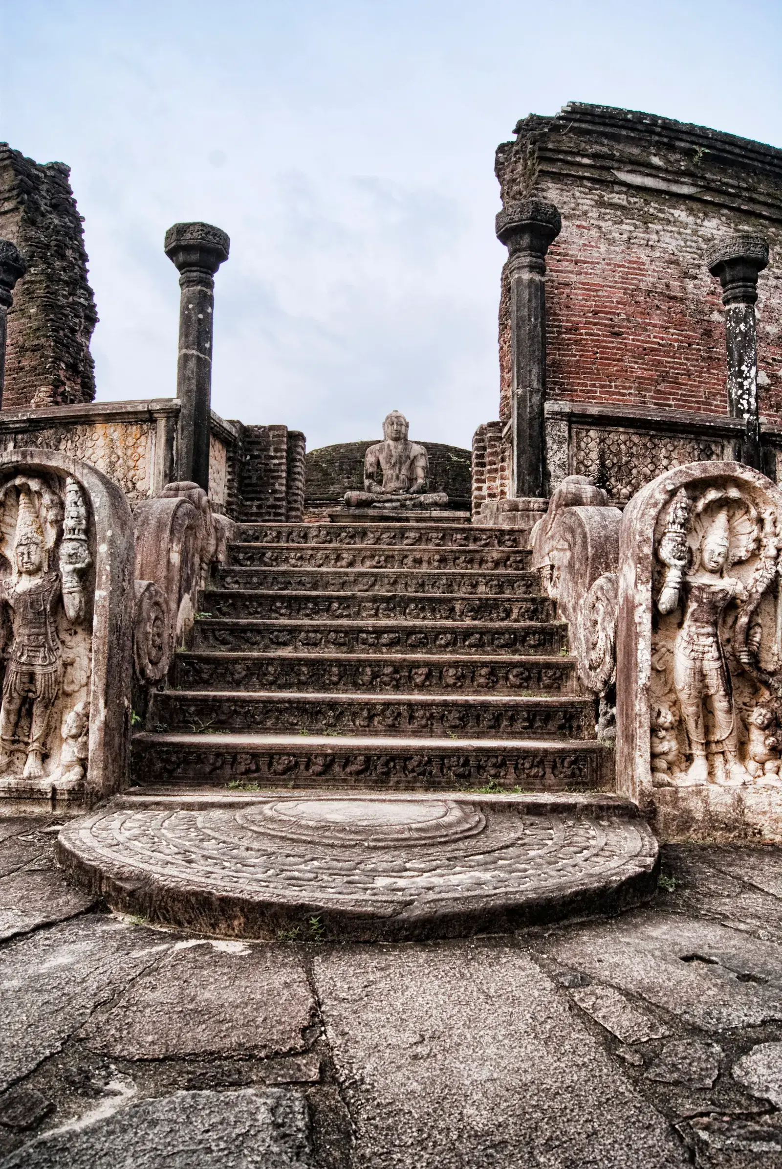 The Vatadage circular relic house in Polonnaruwa's Quadrangle