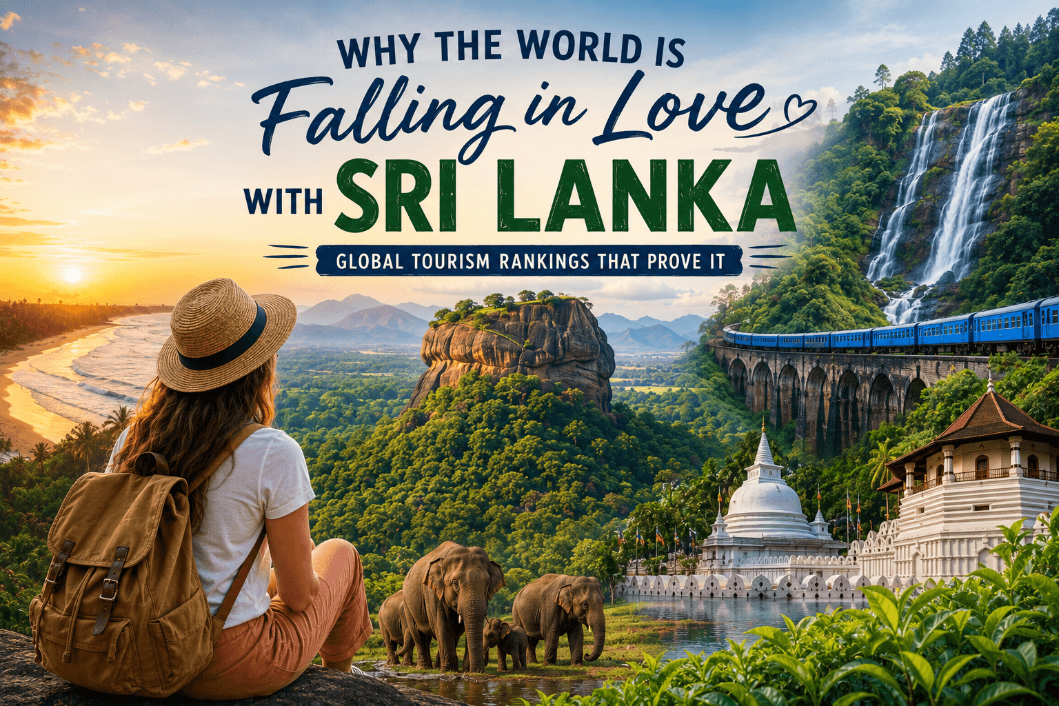 Negombo beach and palm trees in Sri Lanka