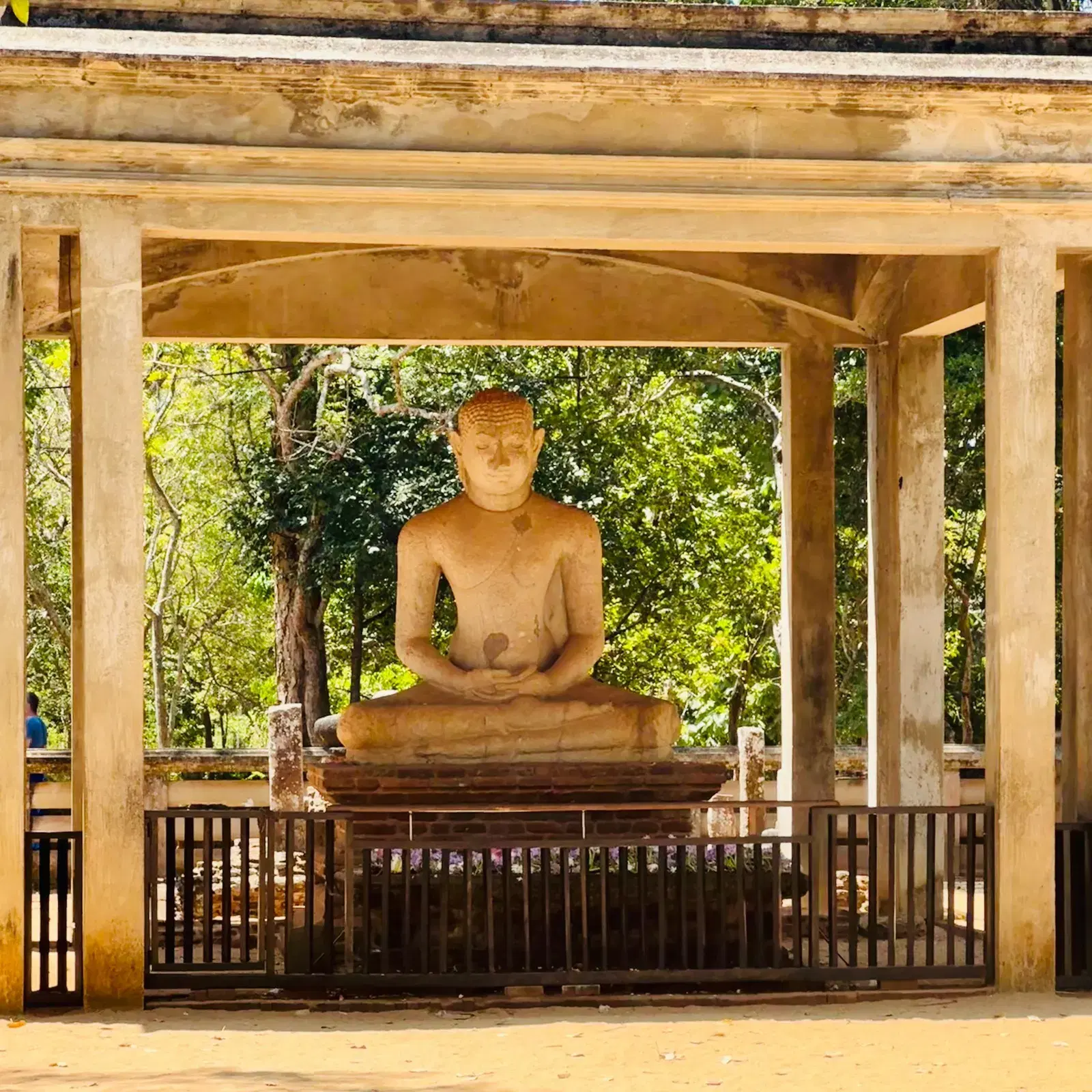 The Samadhi Buddha statue, a 4th-century granite carving in Anuradhapura