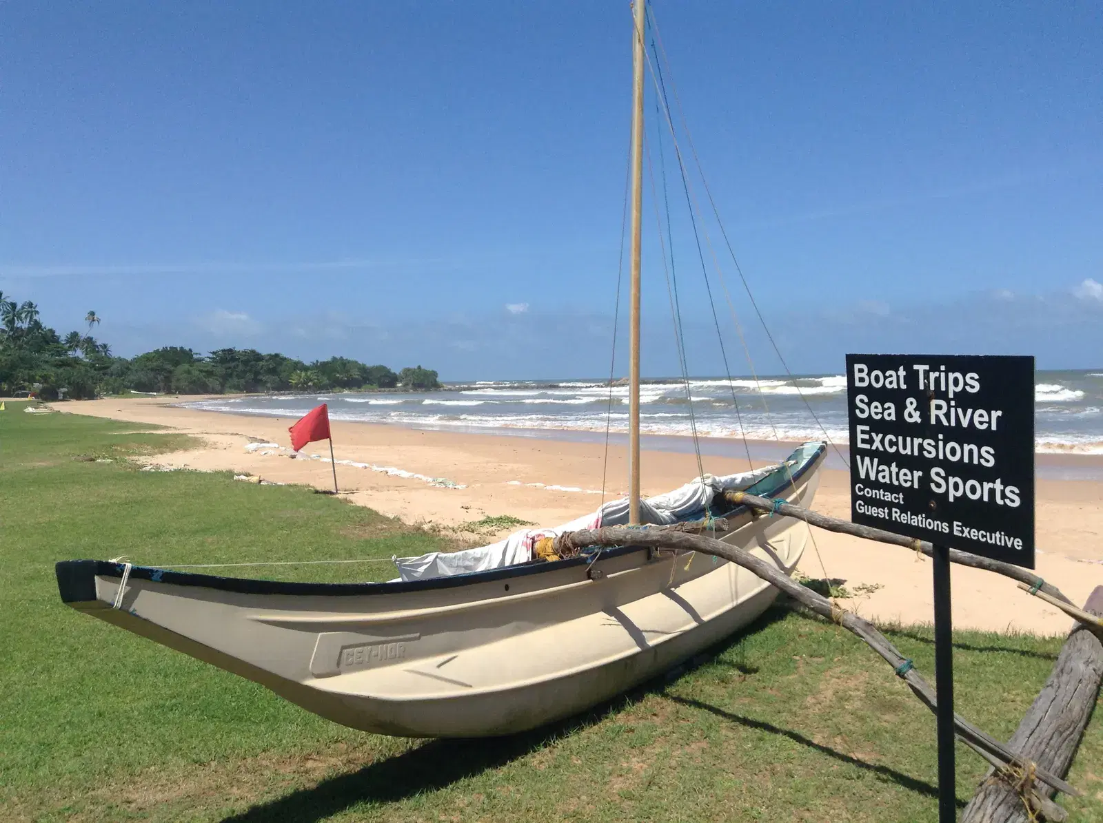 A boat near Bentota beach