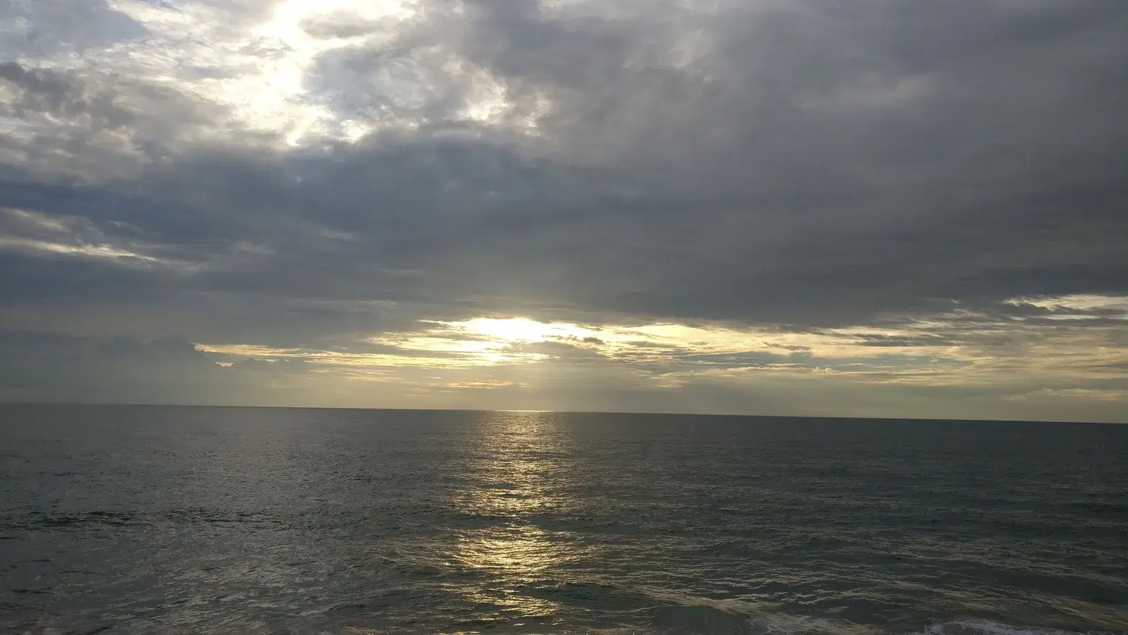 Sunset over the ocean at Bentota