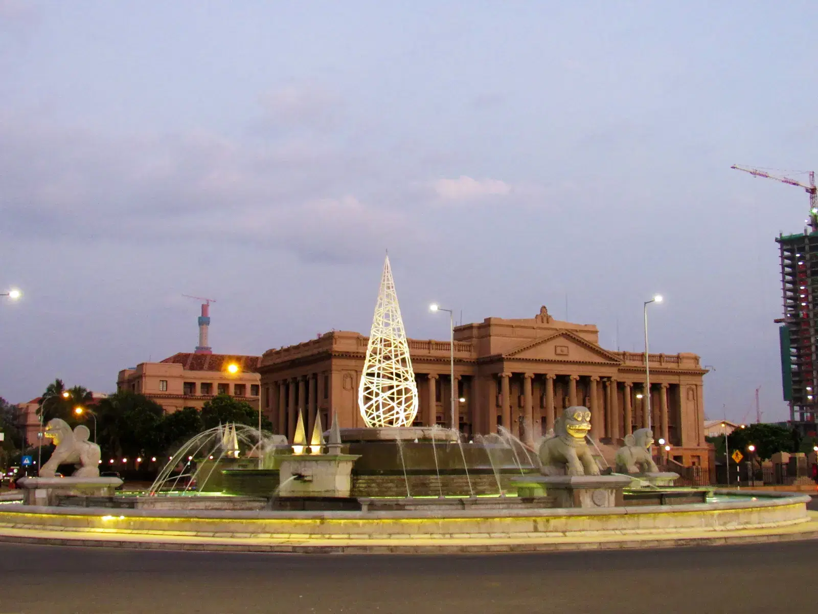 The Galle Face roundabout in central Colombo