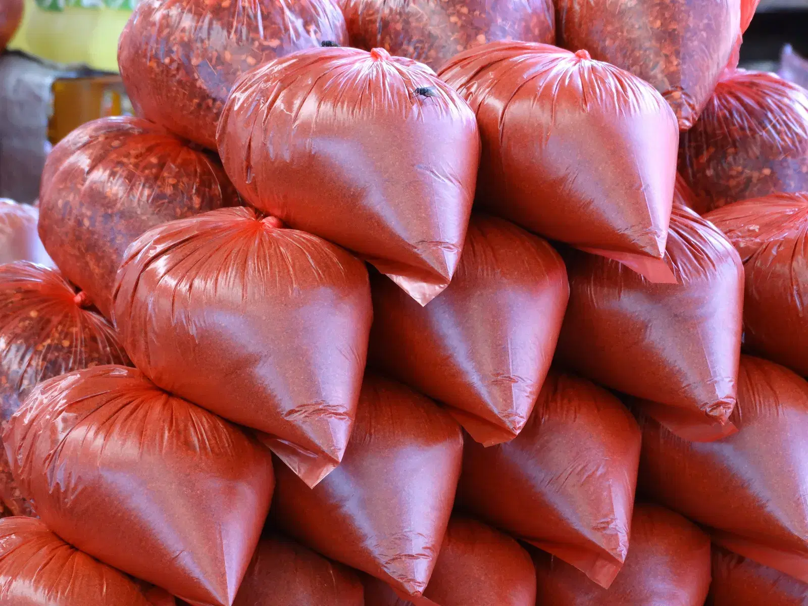 Bags of spices for sale in Colombo's Pettah market district