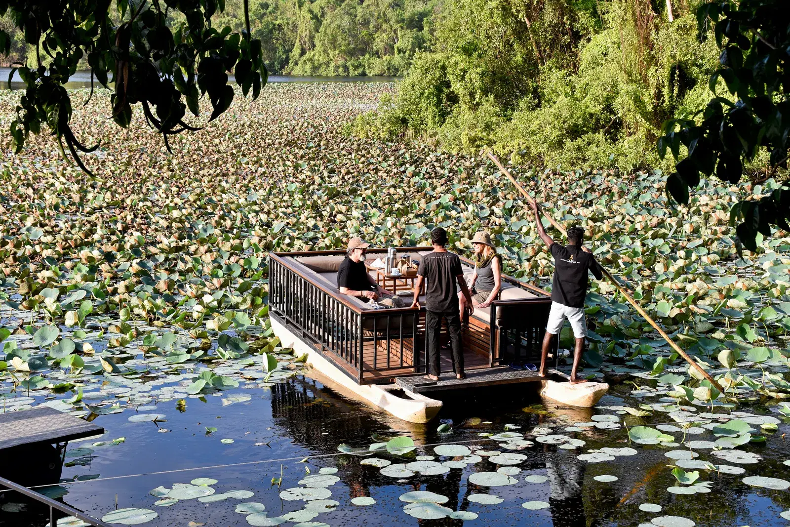 A boat safari on Mawella Lagoon, near Hiriketiya