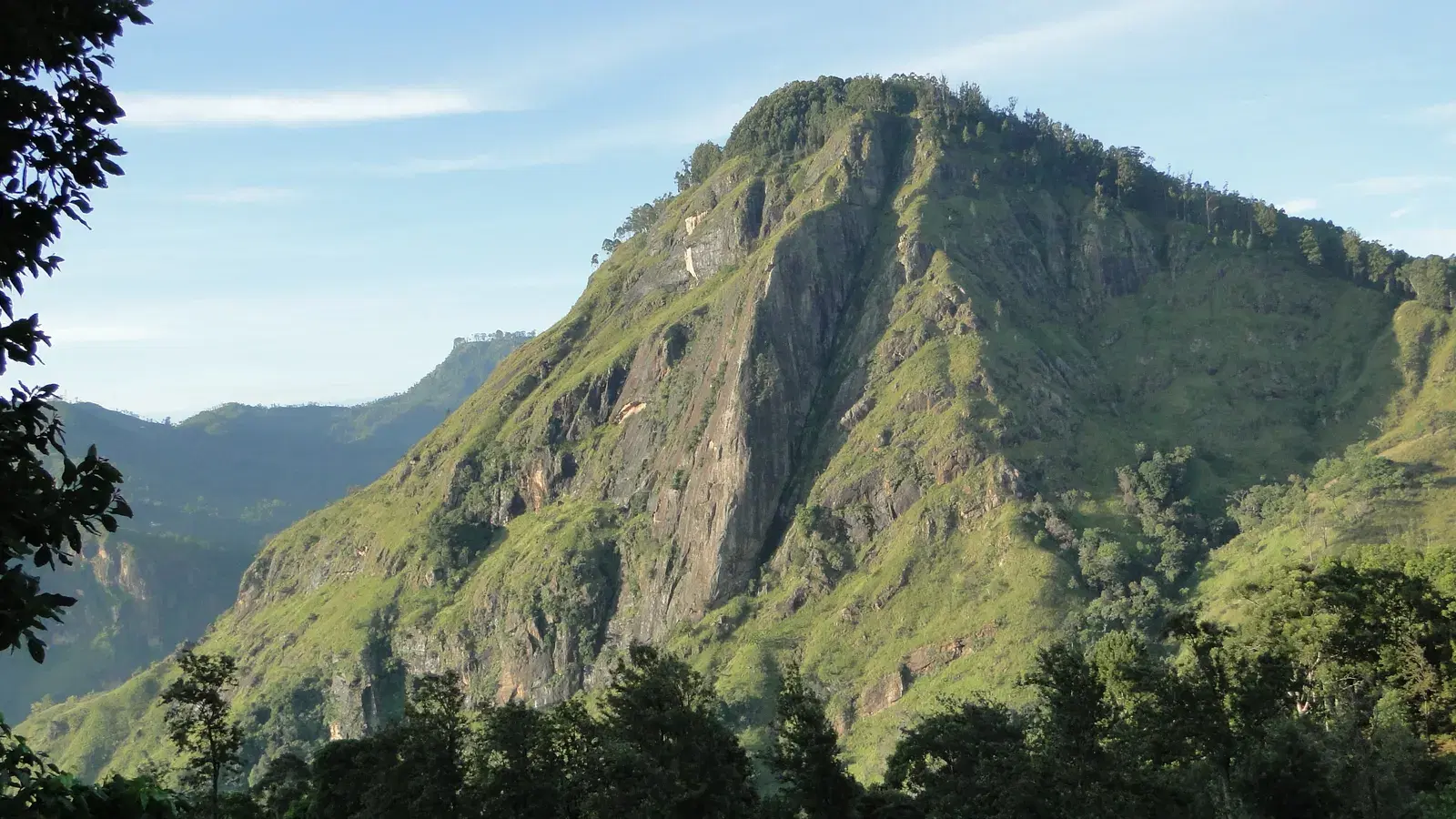 The hiking trail toward Ella Rock winding through the hills
