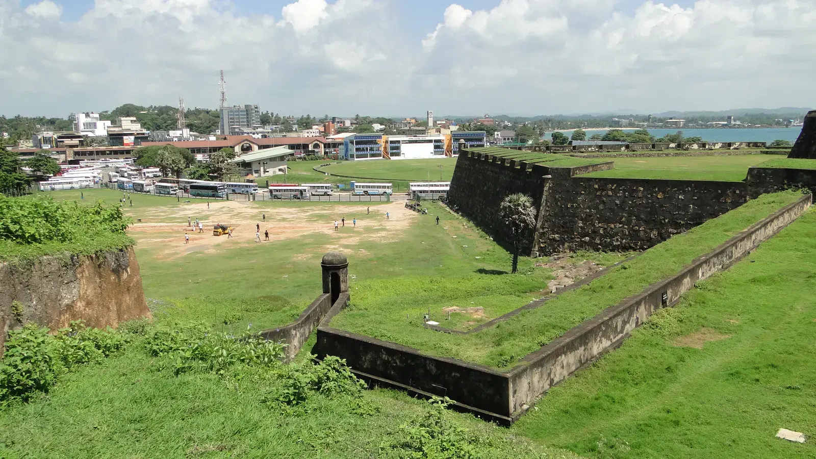 Galle Fort and the surrounding city seen from the ramparts