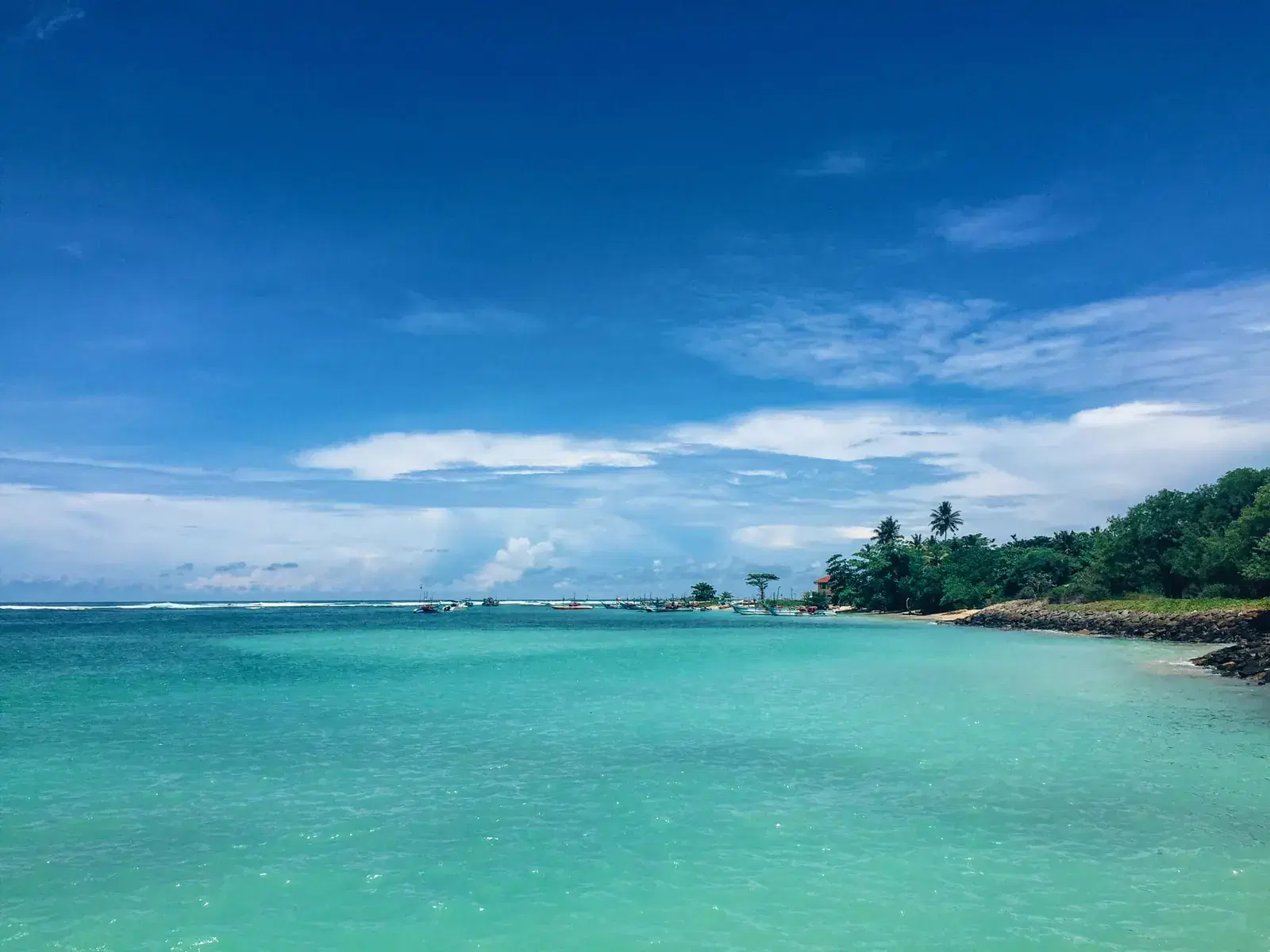 The coastline near Ahangama on Sri Lanka's south coast