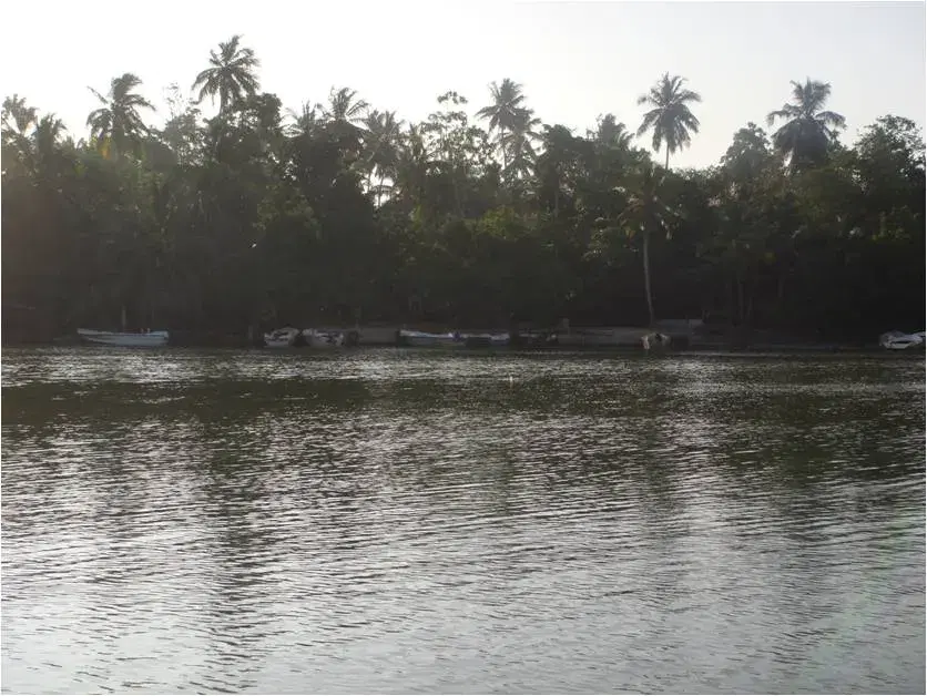 The boat launch point on Koggala Lake for tours to Cinnamon Island and the surrounding islets