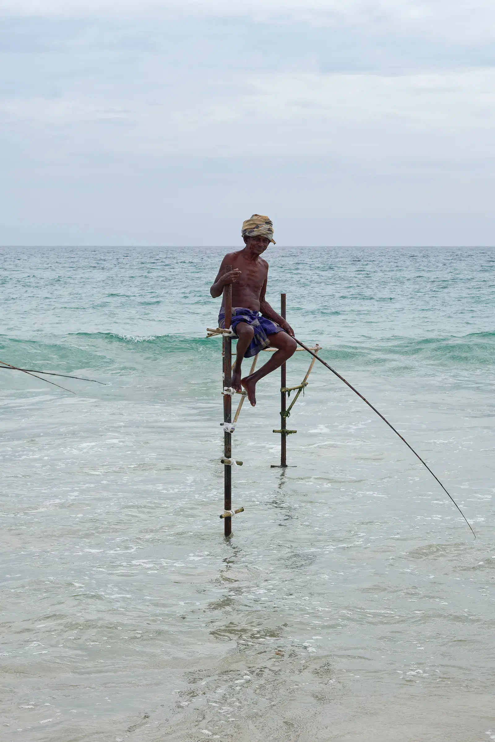 Traditional stilt fishermen near Koggala