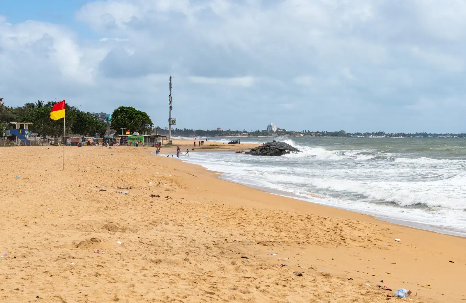 Negombo's long beach on Sri Lanka's west coast