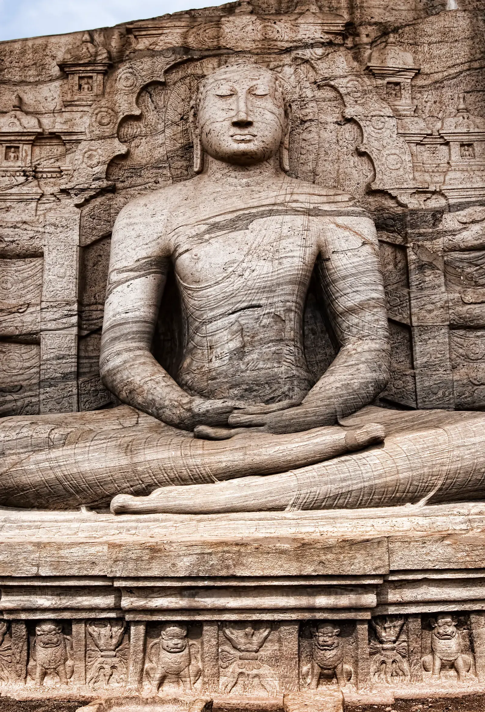 One of the rock-cut Buddha statues at Gal Vihara, Polonnaruwa