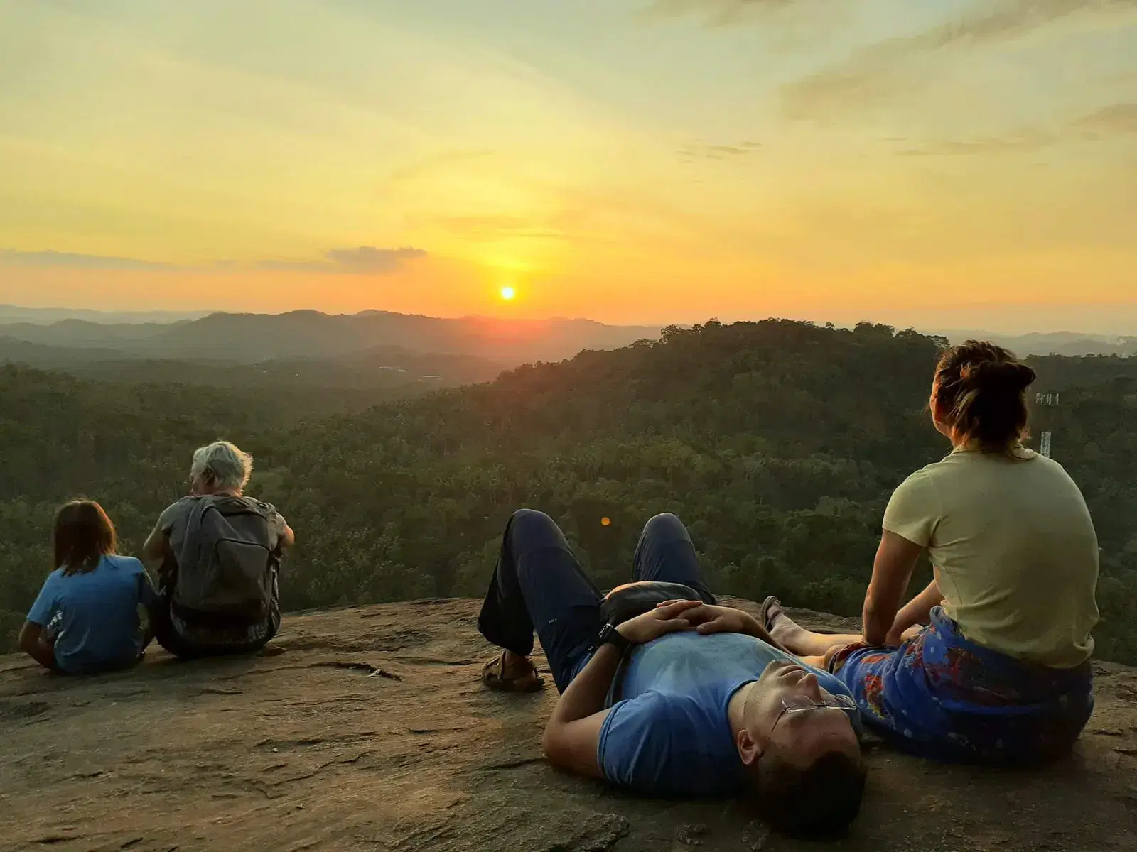 Sunset view from Mulkirigala Rock Temple