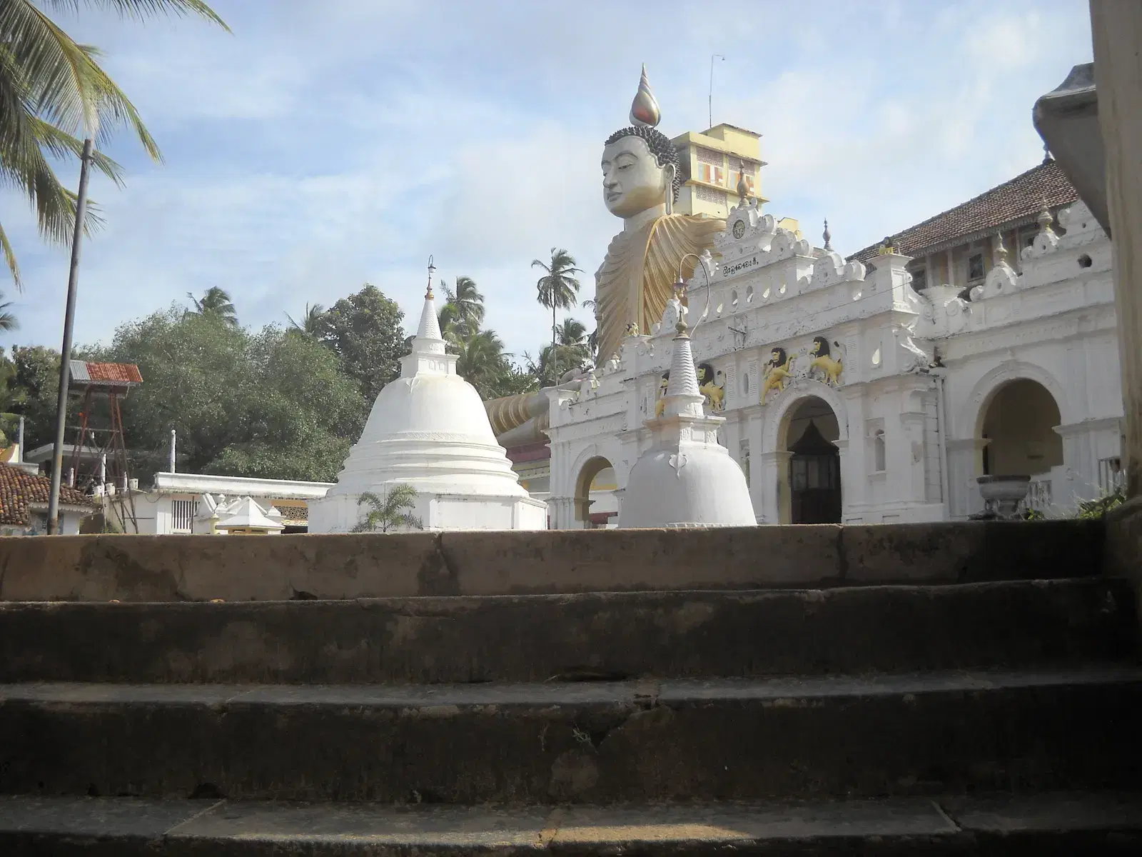 The giant seated Buddha statue at Wewurukannala Vihara, Dikwella
