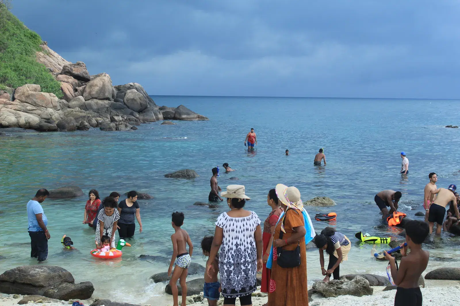 The clear waters and coral reef of Pigeon Island National Park, Trincomalee