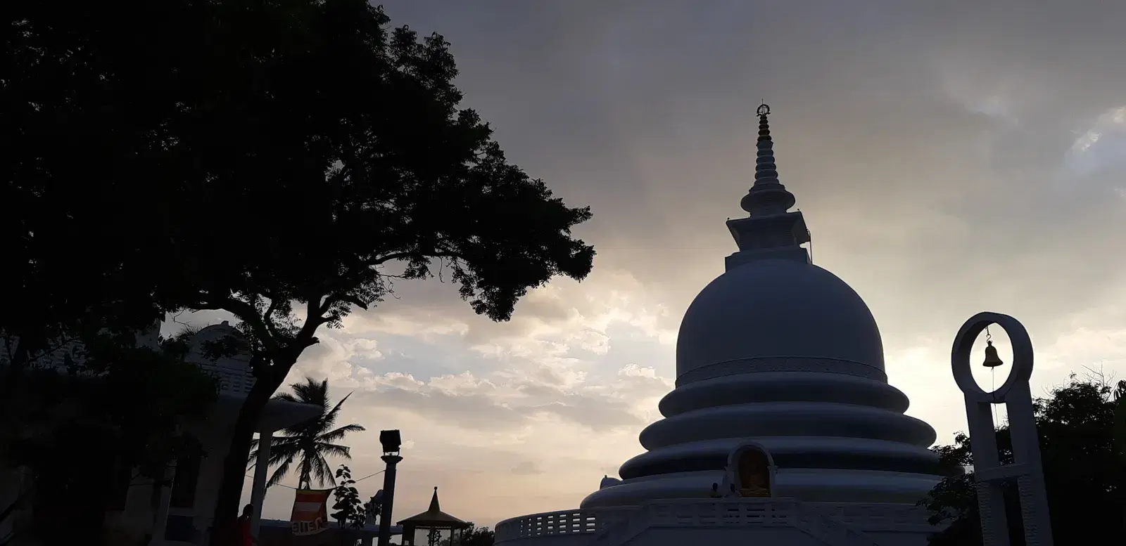 The Japanese Peace Pagoda on Rumassala Hill above Unawatuna